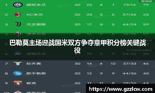 巴勒莫主场迎战国米双方争夺意甲积分榜关键战役